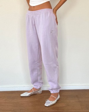 Pantaloni Jogger Motel Rocks Em Dama Violet Gri | YTN8412OG