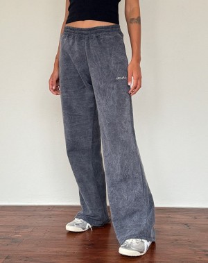 Pantaloni Jogger Motel Rocks Loose Dama Negrii Albi | IFQ668BF