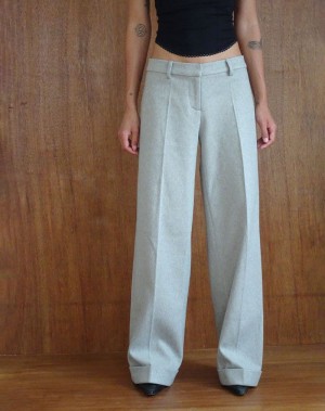 Pantaloni Motel Rocks Abdel Faux Lână Tailored Dama Gri | ILZ7161SR