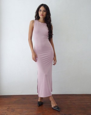 Rochie Lungă Motel Rocks Flo Dama Violet Deschis | SQO5894AY