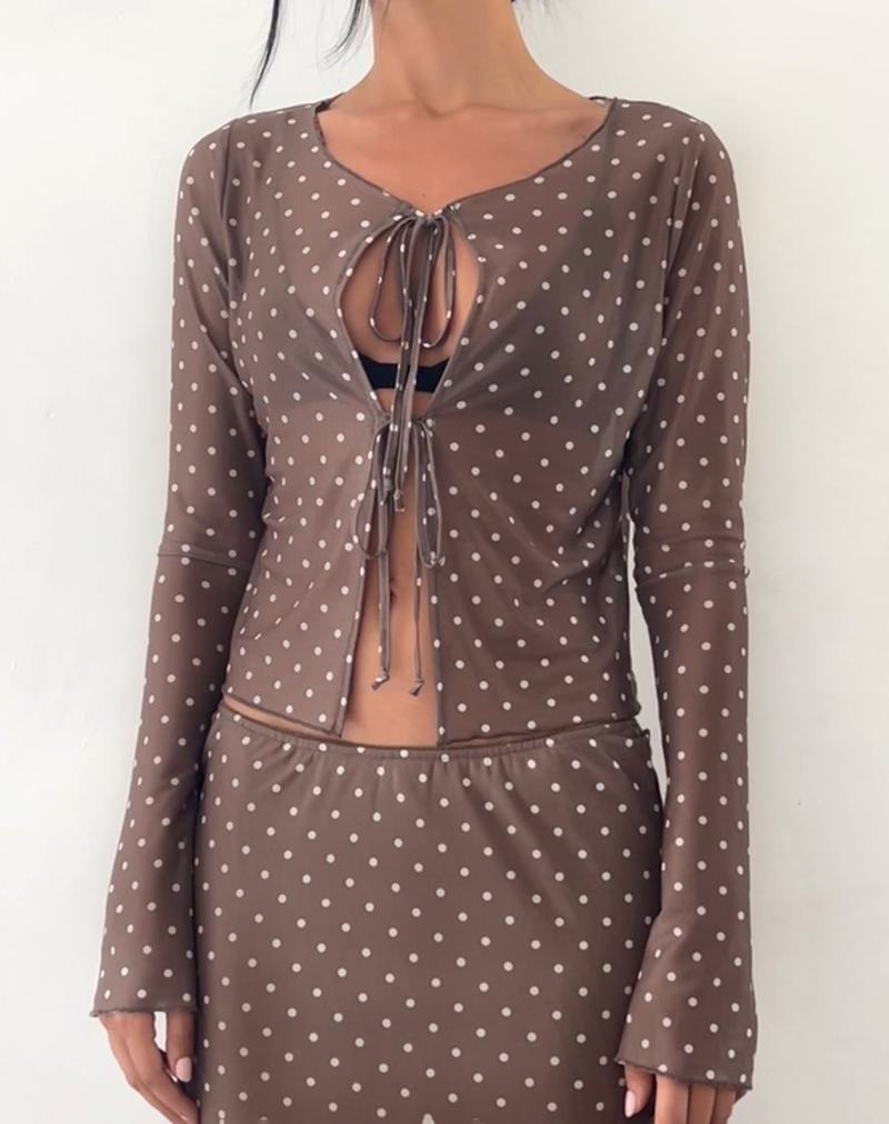 Bluza Motel Rocks Araceli Tie Front Dama Maro | LYU2995YN