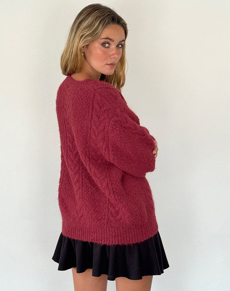 Cardigan Motel Rocks Aceso Dama Rosii | JWP7156MY