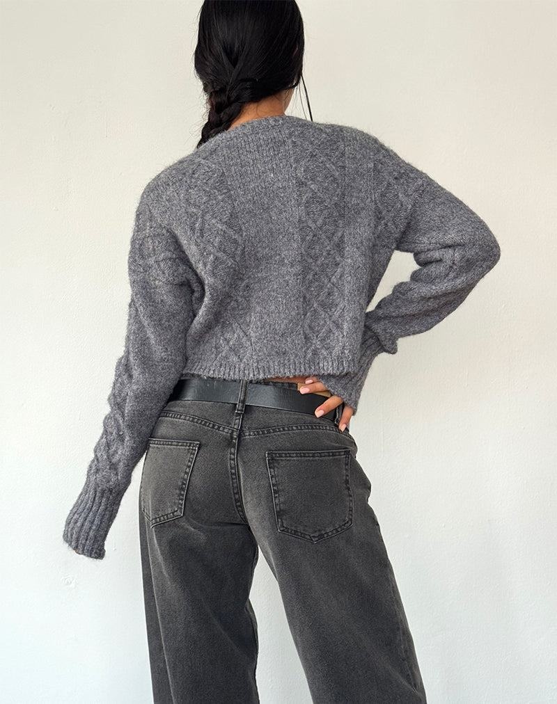 Cardigan Motel Rocks Rigel Dama Gri | PVM1229CY