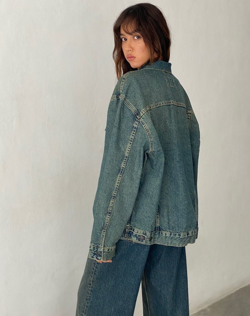 Jachete Din Denim Motel Rocks Oversized Dama Maro Albastri | EXH2397RD