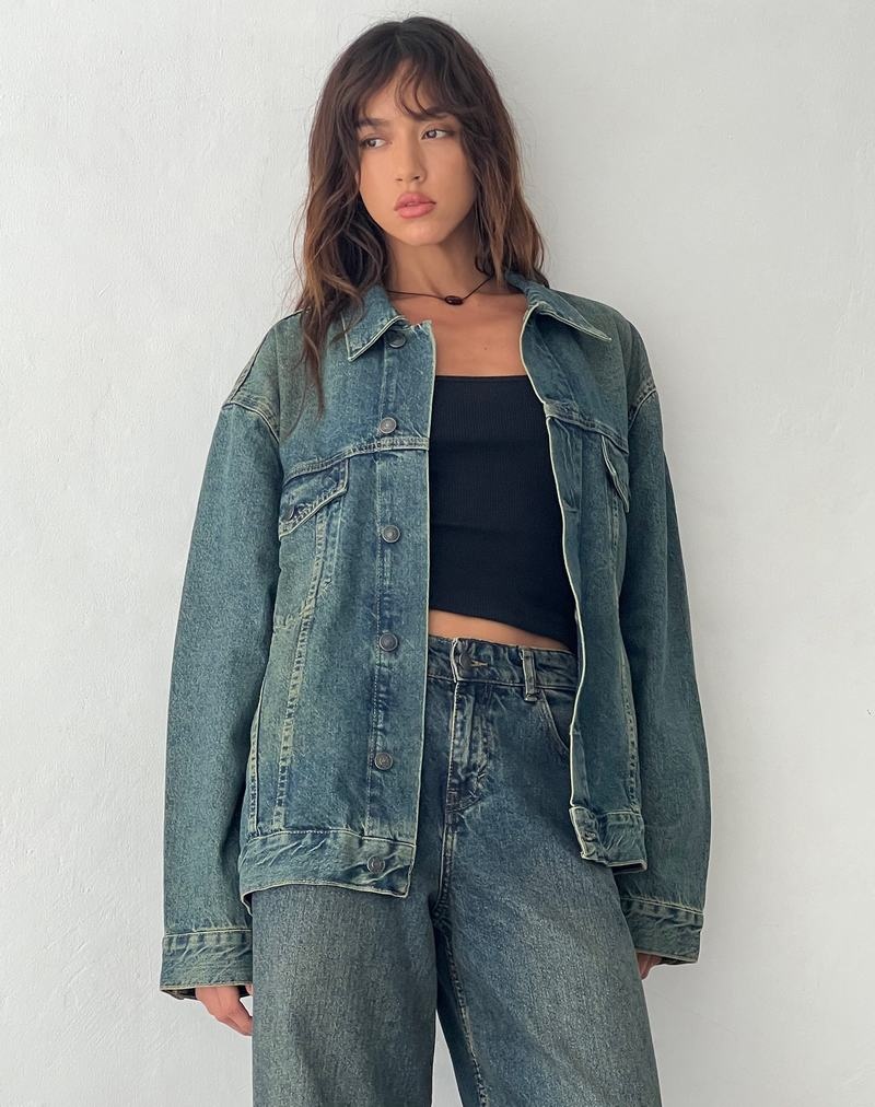 Jachete Din Denim Motel Rocks Oversized Dama Maro Albastri | EXH2397RD