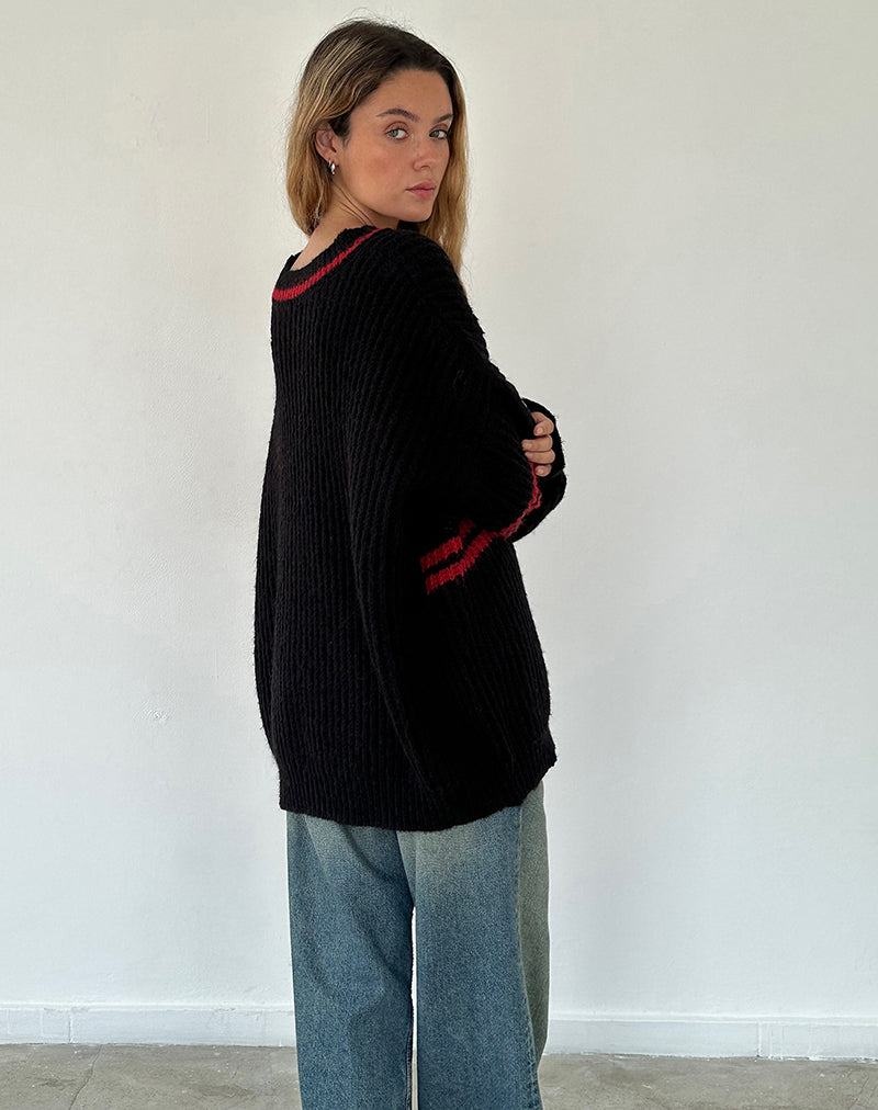 Jumpers Motel Rocks Lulees Oversized Dama Negrii Rosii | WBJ7159VG