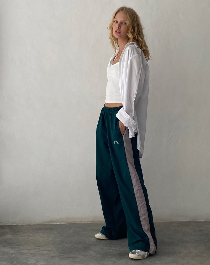 Pantaloni Jogger Motel Rocks Bedion Oversized Dama Verzi | JJP6953LM