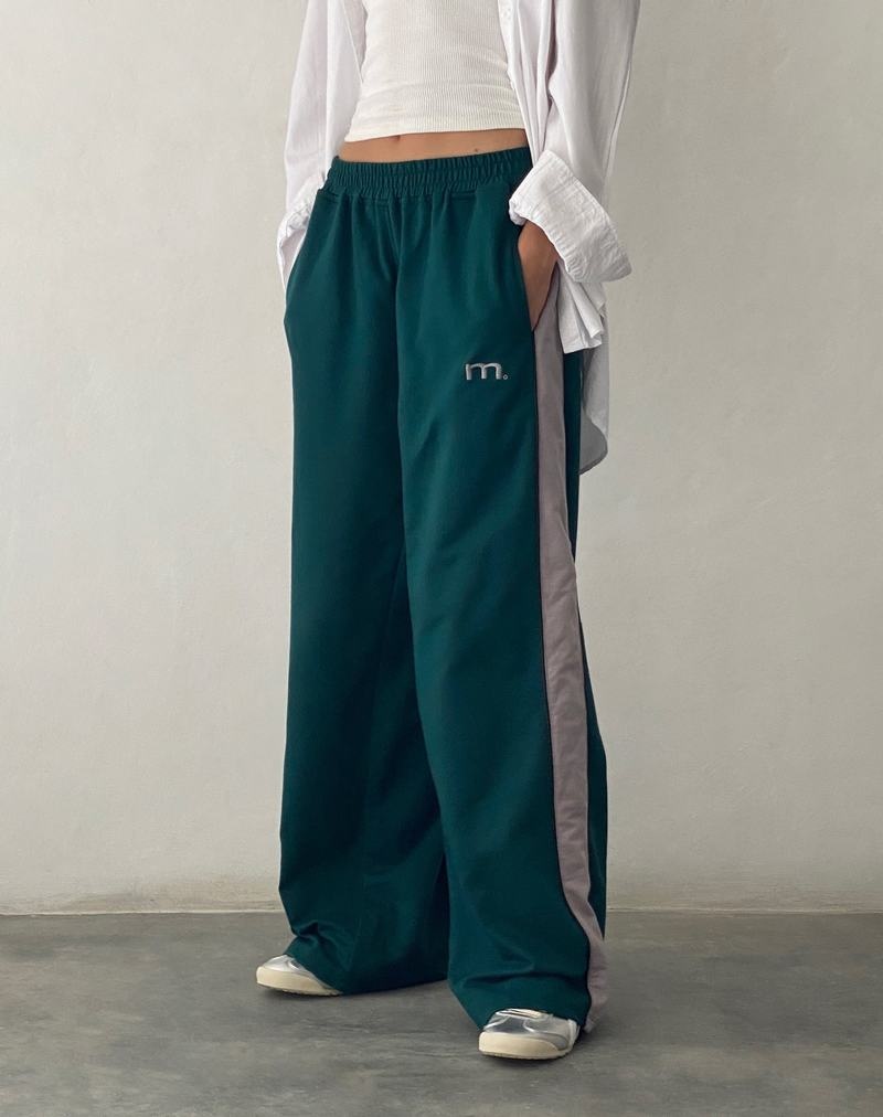 Pantaloni Jogger Motel Rocks Bedion Oversized Dama Verzi | JJP6953LM