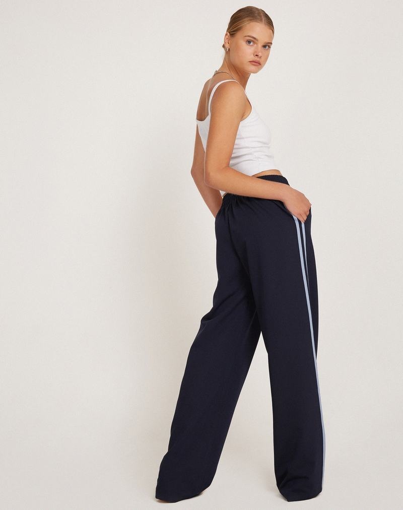 Pantaloni Jogger Motel Rocks Bennett Trouser Dama Bleumarin | WYA7522GN