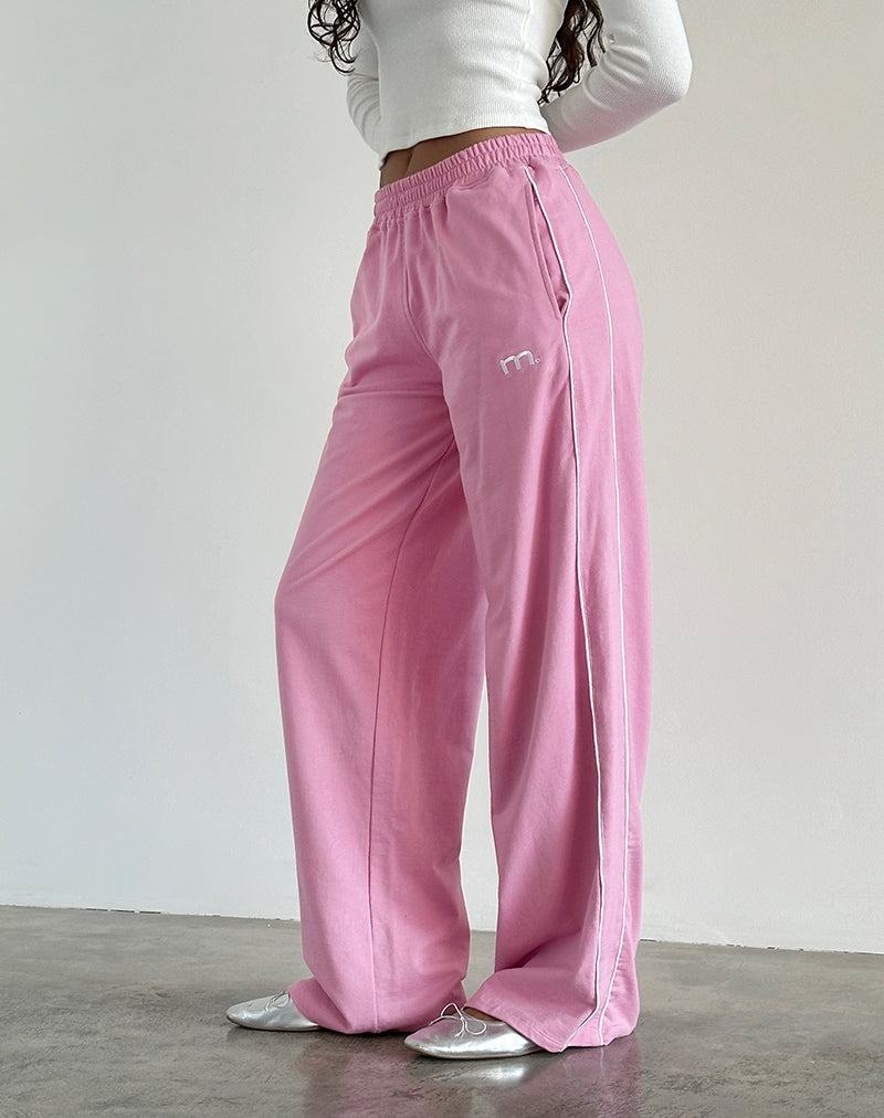 Pantaloni Jogger Motel Rocks Benton Dama Roz Albi | VCM756YX