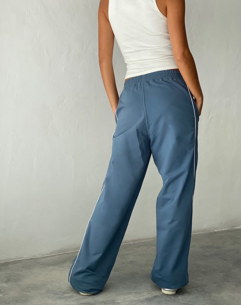 Pantaloni Jogger Motel Rocks Benton Largi Leg Dama Albastri | NPL9860HH