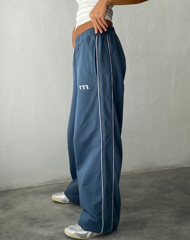 Pantaloni Jogger Motel Rocks Benton Largi Leg Dama Albastri | NPL9860HH