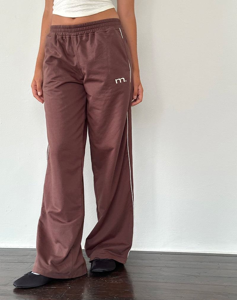 Pantaloni Jogger Motel Rocks Benton Largi Leg Dama Albi | QYT8043VA