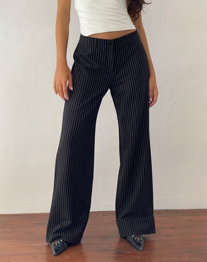 Pantaloni Motel Rocks Abba Low Rise Dama Negrii | HIO5750DY