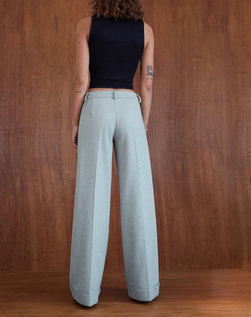 Pantaloni Motel Rocks Abdel Faux Lână Tailored Dama Gri | ILZ7161SR