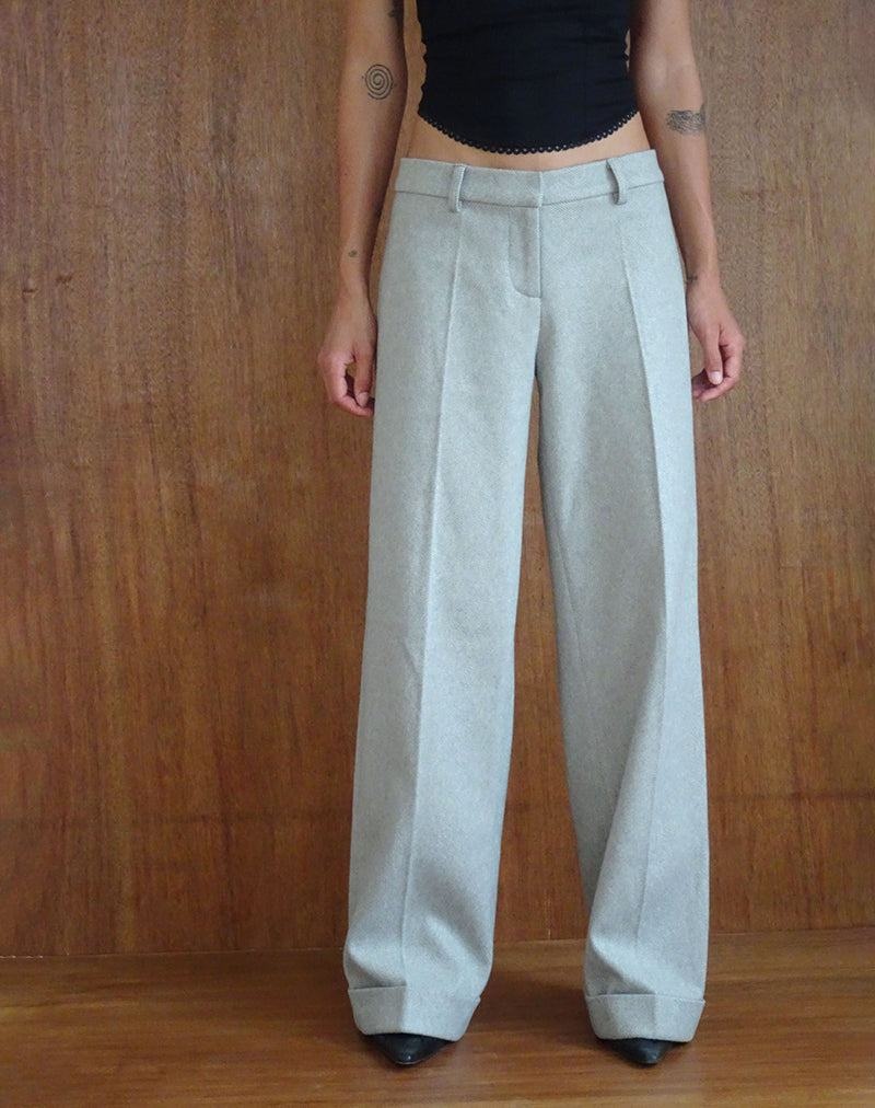 Pantaloni Motel Rocks Abdel Faux Lână Tailored Dama Gri | ILZ7161SR