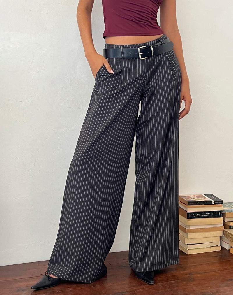 Pantaloni Motel Rocks Sagawa Tailored Dama Gri Inchis | WGV5316LR