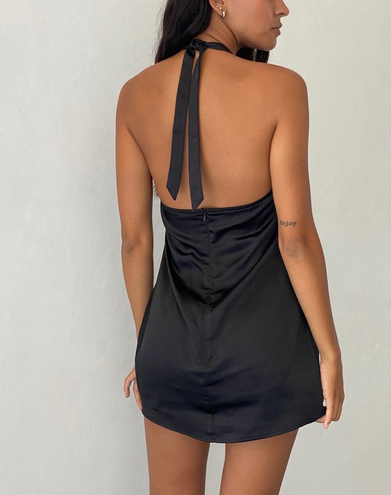 Rochie Mini Motel Rocks Coda Slip Dama Negrii | DIT3548MD