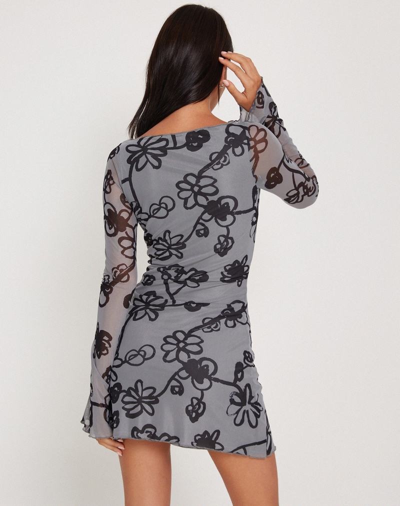 Rochie Mini Motel Rocks Sevila Dama Gri | BXH660MP