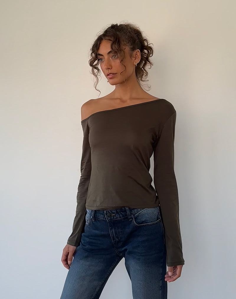 Tricouri Motel Rocks Ledez Asymmetrical Slouchy Dama Verzi | IGM2553JK